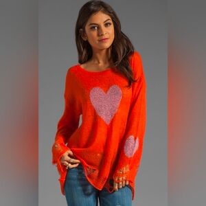 WILDFOX White Label Happy Heart Lennon Sweater